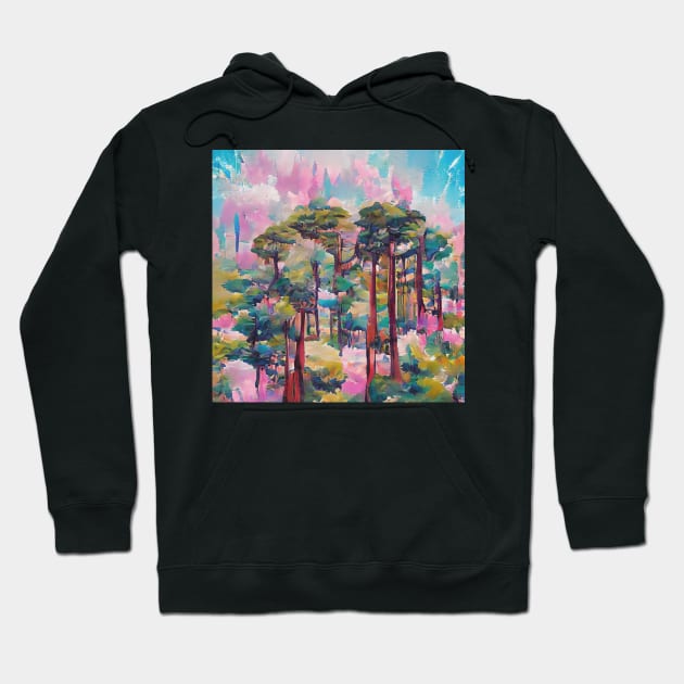 Aesthetic Pine Forest Hoodie by Mihadom